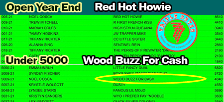 Wood Get The Cash Sitting at the Top of the Futurity Standings of the WCBRA March 2021