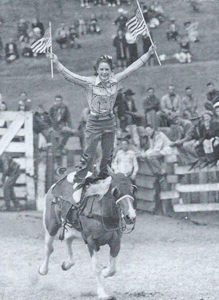Loretta Cosca with Big Loop at Rodeo