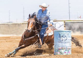 Noel Cosca riding Red Hot Howie lands in the 2D Average at A-Z Memorial race sanctioned WCBRA at Triple C