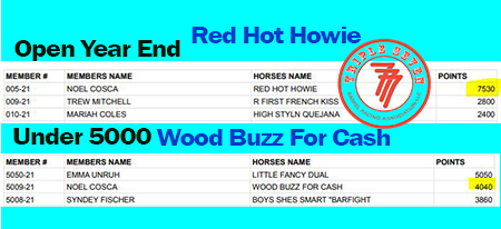Wood Get The Cash Sitting at the Top of the Futurity Standings of the WCBRA March 2021