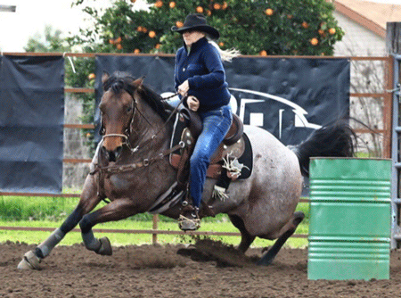 Noel Cosca riding Red Hot Howie win 3rd in the 2D at the Big N